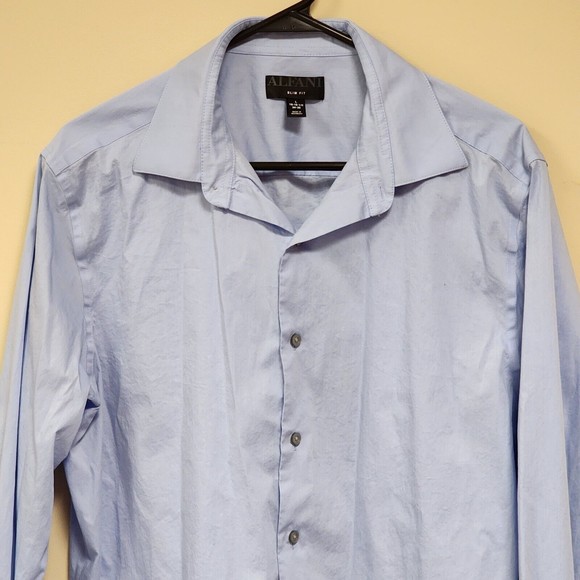Alfani Other - Alfani Shirt Men Large Light Blue Button down Solid Slim Fit Full Sleeve